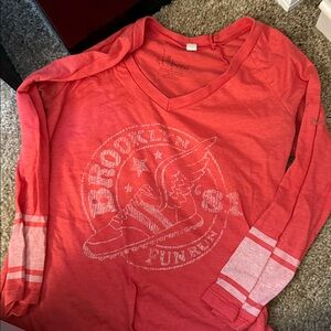 Red Graphic Long Sleeve Shirt